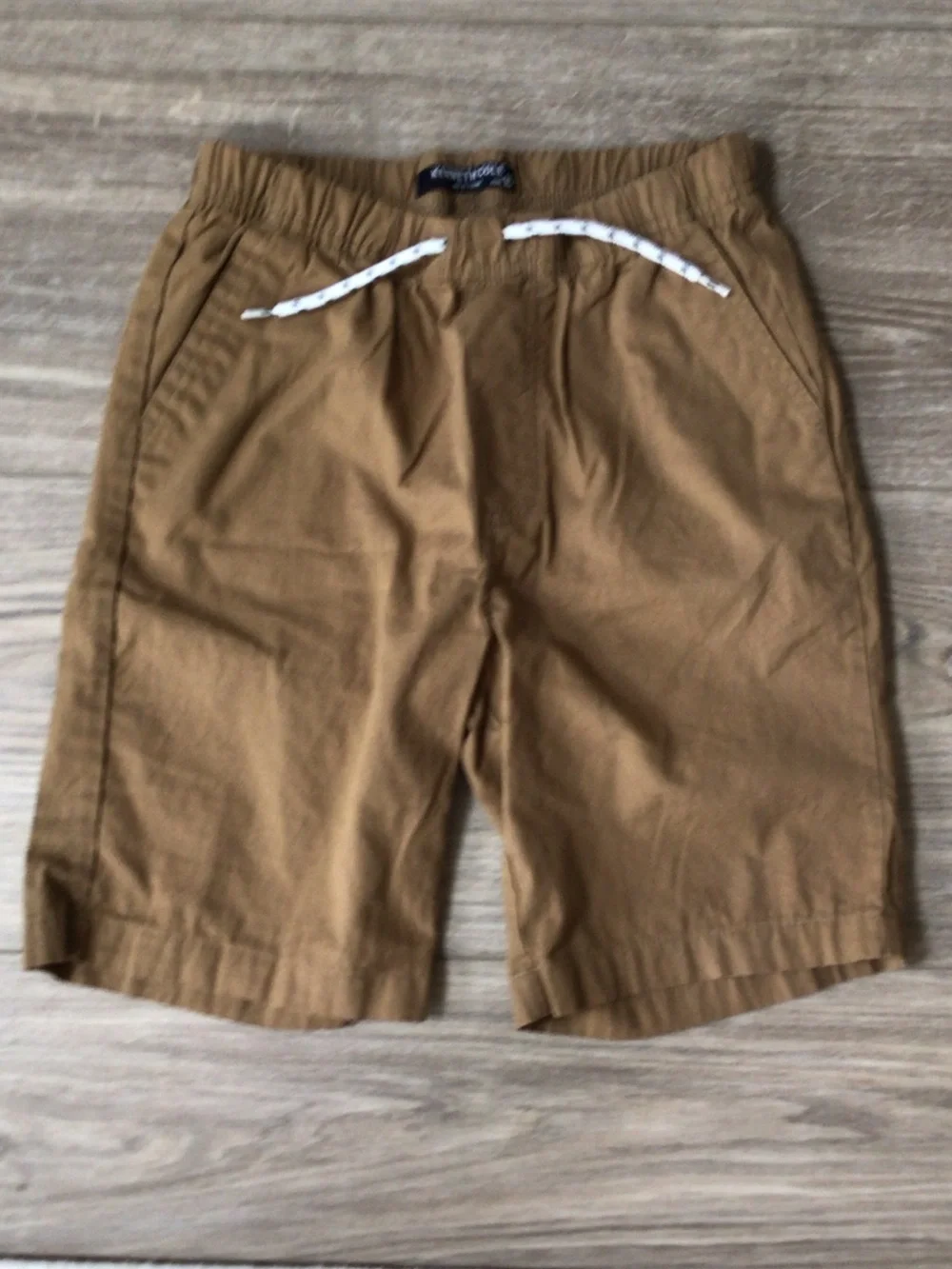 Old Navy Boys 3-Pack Drawstring Shorts in Black, Blue, and Brown